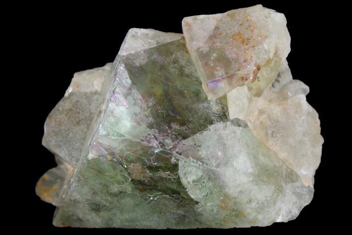 Light-Green, Cubic Fluorite Crystal Cluster - Morocco #138244